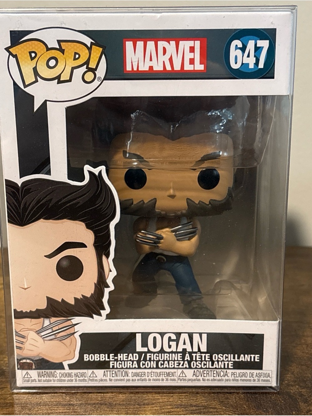 Funko Pop! Marvel Logan X-Men Origins: Wolverine #647 w/ Protector